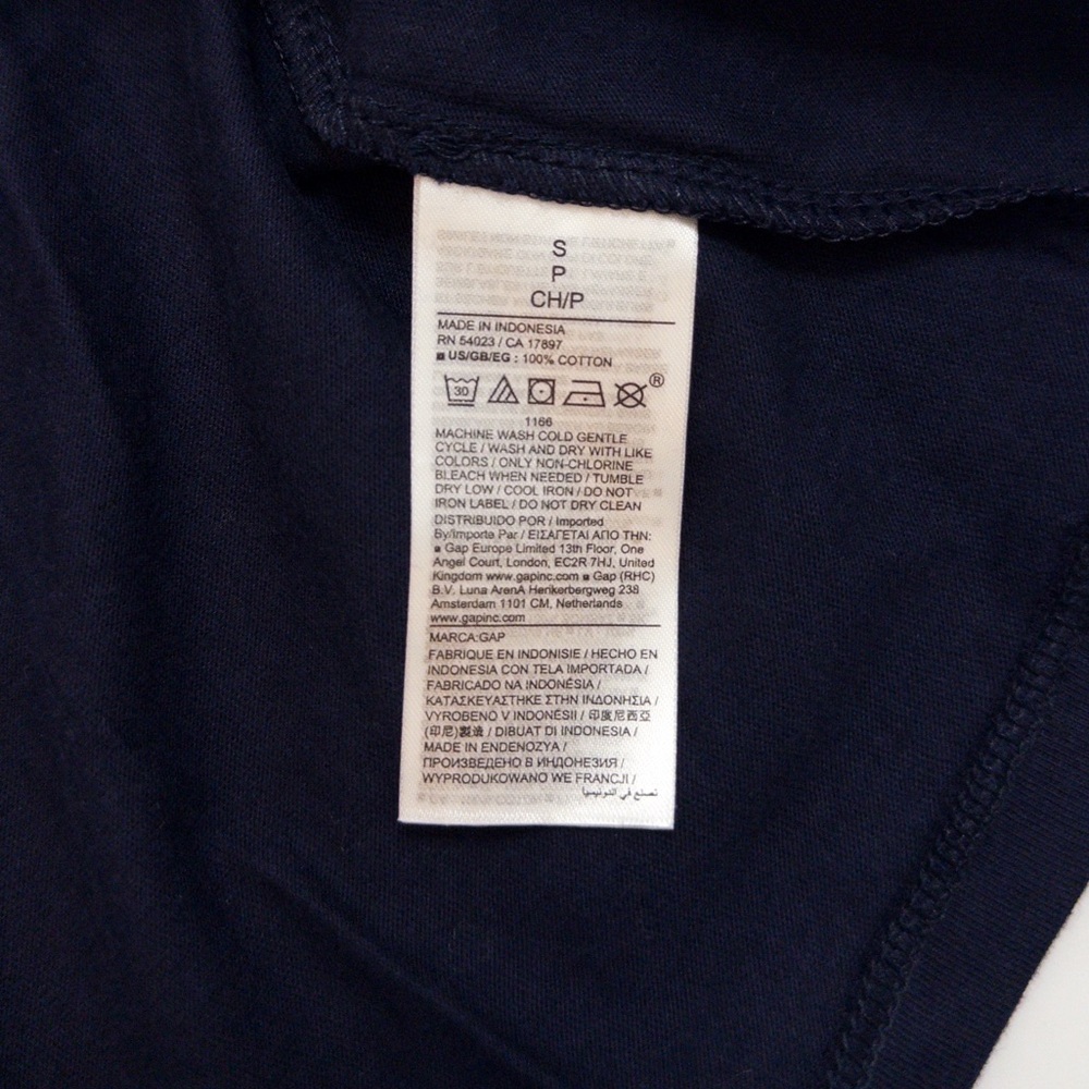 NWT GAP Favorite Crewneck T-Shirt Navy Blue Size S Basics - Picture 9 of 14